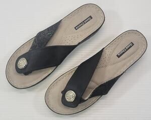 TT) Good Choice Dafni Woman Sandals Wedge Black Gray Size 9